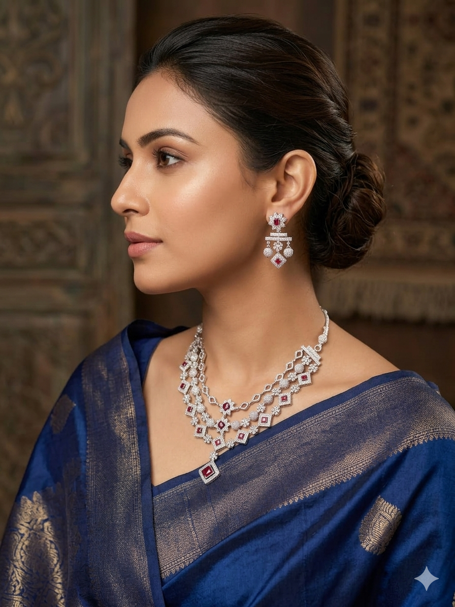 Ruby Geometric Cascade Set