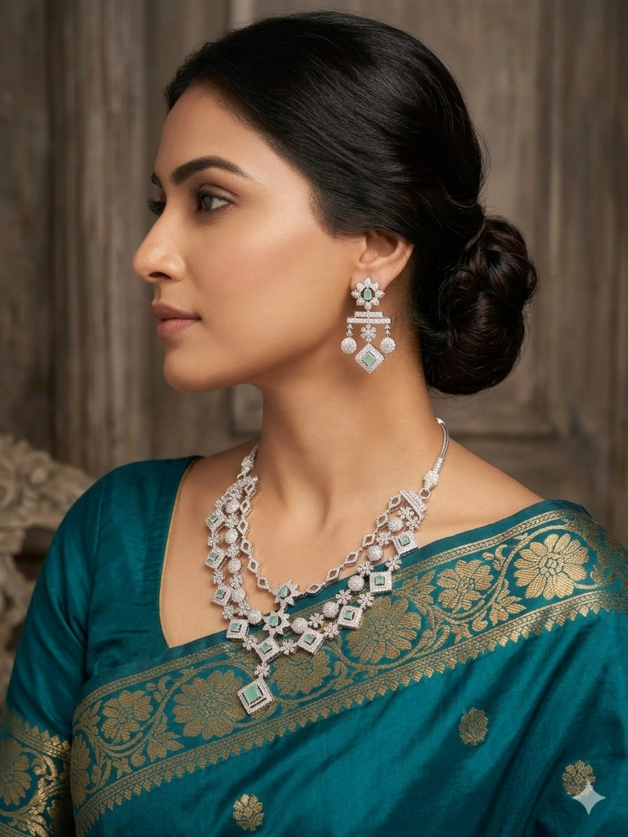 Mint Geo-Diamond Cascade Set